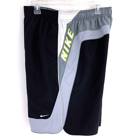 Nike Other - Nike Spell Out Swim Trunks Sz L Black